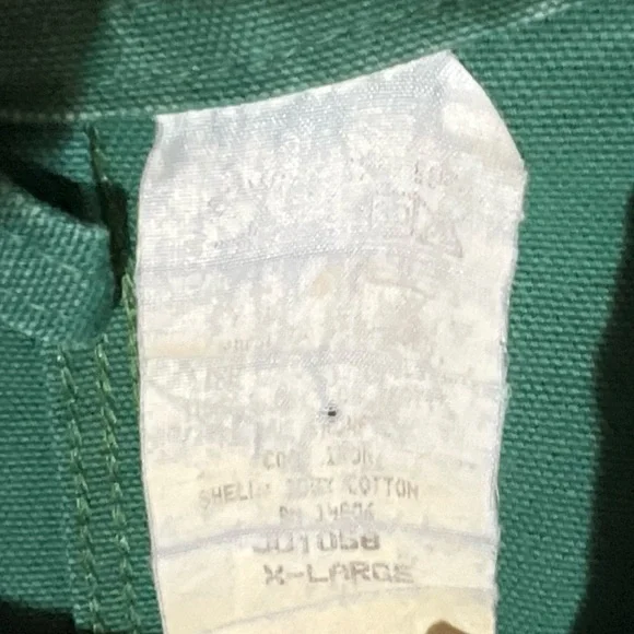 Carhartt Unlined Chore Jacket CU1058 XL CACTUS GREEN, GRAIL/VTG/MINT